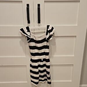 Janie and Jack Black and White Striped Dress